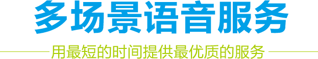 多场景语音服务,用最短的时间提供最优质的服务